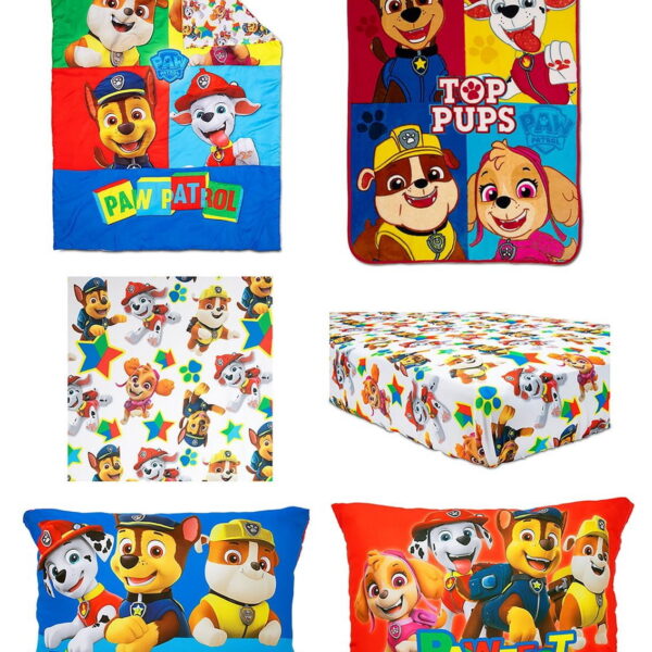 Paw Patrol 5-Piece Toddler Bedding Set & Blanket, Blue, Unisex