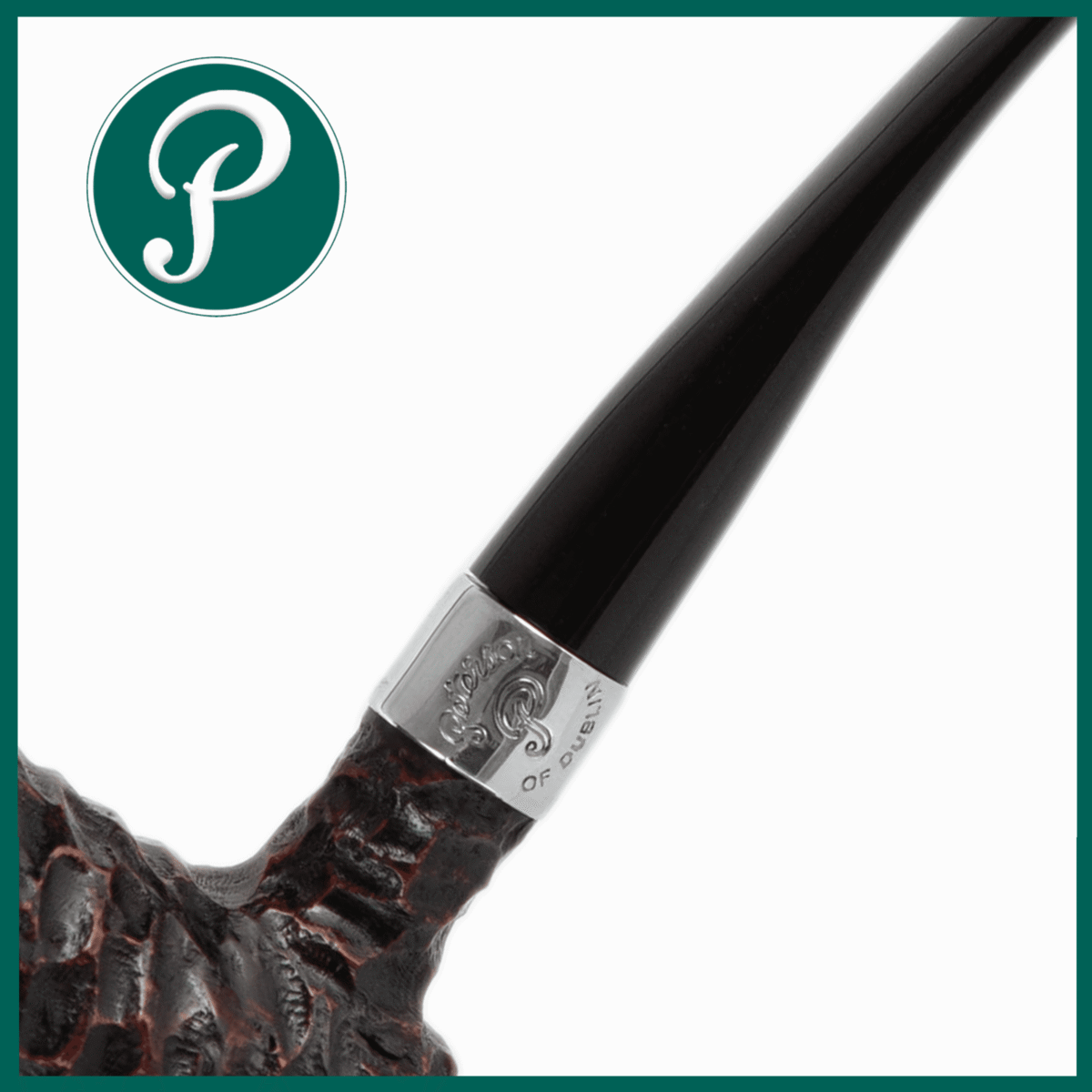 Peterson Donegal Rocky - Handmade Irish Pipe, Hand Crafted Wood Pipe, Polished Rustic Briar With Textured Finish, Collectible Briar Pipe Made in Ireland, Rusticated (701)