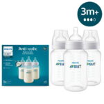 Philips Avent Anti-colic Baby Bottles, 11oz, 3pk, Clear, SCY106/03