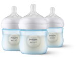 Philips Avent Natural Baby Bottle with Natural Response Nipple, Blue, 4oz, 3pk, SCY900/23