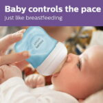 Philips Avent Natural Baby Bottle with Natural Response Nipple, Blue, 4oz, 3pk, SCY900/23