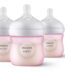 Philips Avent Natural Baby Bottle with Natural Response Nipple, Pink, 4oz,3pk, SCY900/13