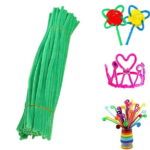 Pipe Cleaners Set | 100-Pack Candy Color Chenille Stems | 12 Inch x 6mm Flexible Craft Supplies | Soft Fiber for DIY Arts | Twisting, Shaping, Decoration | Pipe Cleaning...