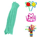 Pipe Cleaners Set | 100-Pack Candy Color Chenille Stems | 12 Inch x 6mm Flexible Craft Supplies | Soft Fiber for DIY Arts | Twisting, Shaping, Decoration | Pipe Cleaning...