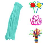 Pipe Cleaners Set | 100-Pack Candy Color Chenille Stems | 12 Inch x 6mm Flexible Craft Supplies | Soft Fiber for DIY Arts | Twisting, Shaping, Decoration | Pipe Cleaning...