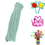 Pipe Cleaners Set | 100-Pack Candy Color Chenille Stems | 12 Inch x 6mm Flexible Craft Supplies | Soft Fiber for DIY Arts | Twisting, Shaping, Decoration | Pipe Cleaning...