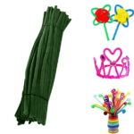 Pipe Cleaners Set | 100-Pack Candy Color Chenille Stems | 12 Inch x 6mm Flexible Craft Supplies | Soft Fiber for DIY Arts | Twisting, Shaping, Decoration | Pipe Cleaning...