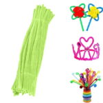 Pipe Cleaners Set | 100-Pack Candy Color Chenille Stems | 12 Inch x 6mm Flexible Craft Supplies | Soft Fiber for DIY Arts | Twisting, Shaping, Decoration | Pipe Cleaning...