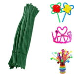 Pipe Cleaners Set | 100-Pack Candy Color Chenille Stems | 12 Inch x 6mm Flexible Craft Supplies | Soft Fiber for DIY Arts | Twisting, Shaping, Decoration | Pipe Cleaning...