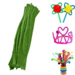 Pipe Cleaners Set | 100-Pack Candy Color Chenille Stems | 12 Inch x 6mm Flexible Craft Supplies | Soft Fiber for DIY Arts | Twisting, Shaping, Decoration | Pipe Cleaning...