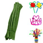 Pipe Cleaners Set | 100-Pack Candy Color Chenille Stems | 12 Inch x 6mm Flexible Craft Supplies | Soft Fiber for DIY Arts | Twisting, Shaping, Decoration | Pipe Cleaning...