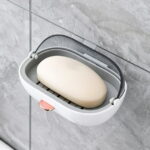 PRETXORVE Soap Dish Holder Shower Bar Soap Holder with Drainage Port Wall Mounted Soap Box for Shower, Bathroom, Bathtub, Kitchen Sink, Keep Soap Bars Dry