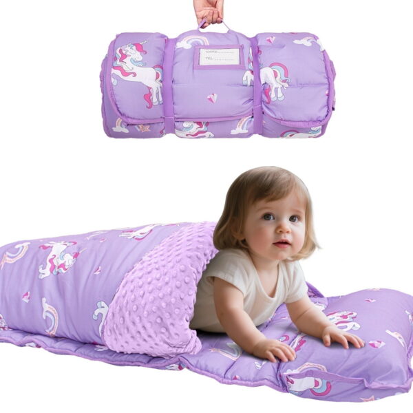 Primlect Nap Mat, 55" x 22" x 2", Thickened Sleeping Bags with Removable Pillow, for Daycare