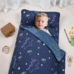 Primlect Nap Mat, 55" x 22" x 2", Thickened Sleeping Bags with Removable Pillow, for Daycare