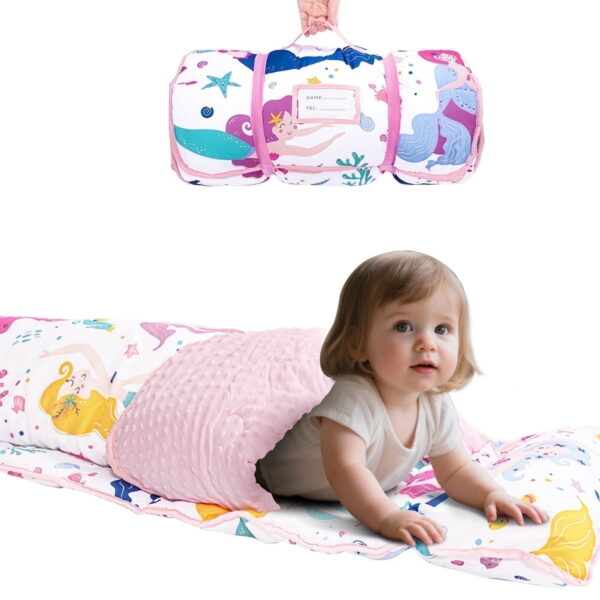 Primlect Nap Mat, 55" x 22" x 2", Thickened Sleeping Bags with Removable Pillow, for Daycare