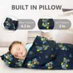 Primlect Nap Mat, 55" x 22" x 2", Thickened Sleeping Bags with Removable Pillow, for Daycare
