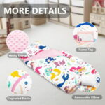 Primlect Nap Mat, 55" x 22" x 2", Thickened Sleeping Bags with Removable Pillow, for Daycare