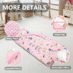 Primlect Nap Mat, 55" x 22" x 2", Thickened Sleeping Bags with Removable Pillow, for Daycare