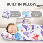 Primlect Nap Mat for Toddlers Aged 1–3, 45" x 22" , Cozy Sleeping Bags with Removable Pillow, for Daycare