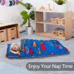 Primlect Nap Mat for Toddlers Aged 1–3, 45" x 22" , Cozy Sleeping Bags with Removable Pillow, for Daycare