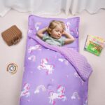 Primlect Nap Mat for Toddlers Aged 1–3, 45" x 22" , Cozy Sleeping Bags with Removable Pillow, for Daycare