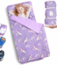 Primlect Nap Mat for Toddlers Aged 1–3, 45" x 22" , Cozy Sleeping Bags with Removable Pillow, for Daycare