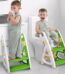 Primlect Potty Training Toilet Seat, 2 in 1 with Ladder, Adjustable Height ,for Ages 1-7, Green