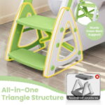 Primlect Potty Training Toilet Seat, 2 in 1 with Ladder, Adjustable Height ,for Ages 1-7, Light Green