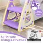 Primlect Potty Training Toilet Seat, 2 in 1 with Ladder, Adjustable Height ,for Ages 1-7, Purple