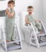 Primlect Potty Training Toilet Seat, 2 in 1 with Ladder, Adjustable Height ,for Ages 1-7, Gray