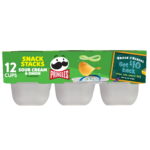 Pringles Sour Cream and Onion Potato Crisps Chips, Lunch Snacks, 12 Count