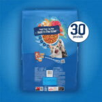 Purina Friskies Dry Cat Food Seafood Sensations With Salmon, Tuna, and Shrimp Flavors, 30 lb Bag