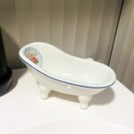 QIAOIDEA Vintage White Clawfoot Bathtub Soap Dish for Bathroom Shower Kitchen,ROSE