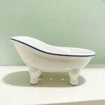 QIAOIDEA Vintage White Clawfoot Bathtub Soap Dish for Bathroom Shower Kitchen,ROSE