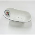 QIAOIDEA Vintage White Clawfoot Bathtub Soap Dish for Bathroom Shower Kitchen,ROSE