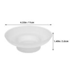QIFULL Bathroom Soap Dishes Multi Glass 1Pack 4.3x4.3x1.5in