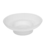 QIFULL Bathroom Soap Dishes Multi Glass 1Pack 4.3x4.3x1.5in