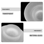 QIFULL Bathroom Soap Dishes Multi Glass 1Pack 4.3x4.3x1.5in