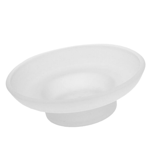 QIFULL Bathroom Soap Dishes Multi Glass 1Pack 4.3x4.3x1.5in