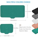 Qnjujn Silicone Bathroom Soap Dishes with Drain Spout-Bathroom and Kitchen Sink Organizer, Sponge Holder, Dish Soap Tray, for Dispenser, Scrubber, Bottle, Cup on Sink or Counter...