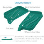 Qnjujn Silicone Bathroom Soap Dishes with Drain Spout-Bathroom and Kitchen Sink Organizer, Sponge Holder, Dish Soap Tray, for Dispenser, Scrubber, Bottle, Cup on Sink or Counter...