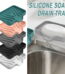 Qocolhg 2 Pack Self Draining Silicone Soap Dish for Shower, Bar Soap Holder with Drain Soap Tray for Bathroom Kitchen Bathtub, Easy to Clean, Keep Soap Dry, Extend Soap Life...