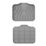 Qocolhg 2 Pack Self Draining Silicone Soap Dish for Shower, Bar Soap Holder with Drain Soap Tray for Bathroom Kitchen Bathtub, Easy to Clean, Keep Soap Dry, Extend Soap Life (Gray)