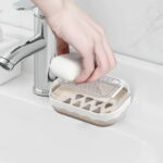 Qocolhg Leakproof Soap Holder 1 Pack, Travel Soap Container with Lid, Travel Size Toiletries, Portable Bar Soap Holder, Soap Box, Soap Dish for Traveling, Camping, Gym,...