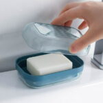 Qocolhg Leakproof Soap Holder 1 Pack, Travel Soap Container with Lid, Travel Size Toiletries, Portable Bar Soap Holder, Soap Box, Soap Dish for Traveling, Camping, Gym,...