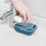 Qocolhg Leakproof Soap Holder 1 Pack, Travel Soap Container with Lid, Travel Size Toiletries, Portable Bar Soap Holder, Soap Box, Soap Dish for Traveling, Camping, Gym,...