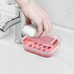Qocolhg Leakproof Soap Holder 1 Pack, Travel Soap Container with Lid, Travel Size Toiletries, Portable Bar Soap Holder, Soap Box, Soap Dish for Traveling, Camping, Gym,...