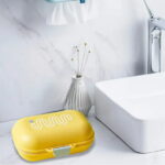 Qocolhg Leakproof Soap Holder 1 Pack, Travel Soap Container with Lid, Travel Size Toiletries, Portable Bar Soap Holder, Soap Box, Soap Dish for Traveling, Camping, Gym,...