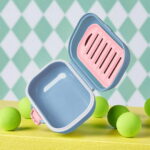 Qocolhg Leakproof Soap Holder 1 Pack, Travel Soap Container with Lid, Travel Size Toiletries, Portable Bar Soap Holder, Soap Box, Soap Dish for Traveling, Camping, Gym,...
