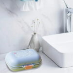 Qocolhg Leakproof Soap Holder 1 Pack, Travel Soap Container with Lid, Travel Size Toiletries, Portable Bar Soap Holder, Soap Box, Soap Dish for Traveling, Camping, Gym,...